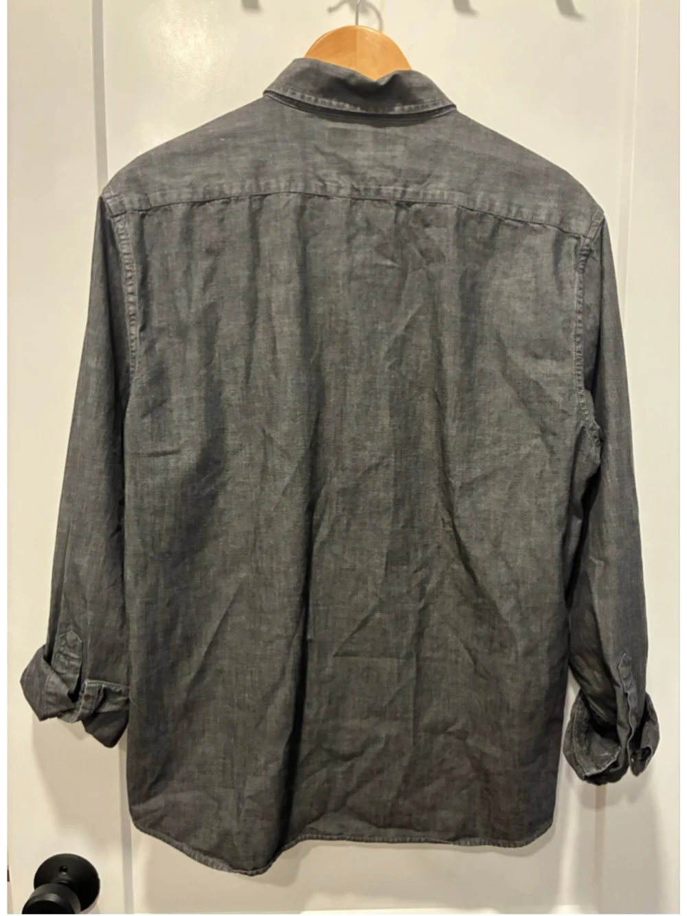Banana Republic Untucked Slim Casual Button Down Shirt Grey men Size Medium